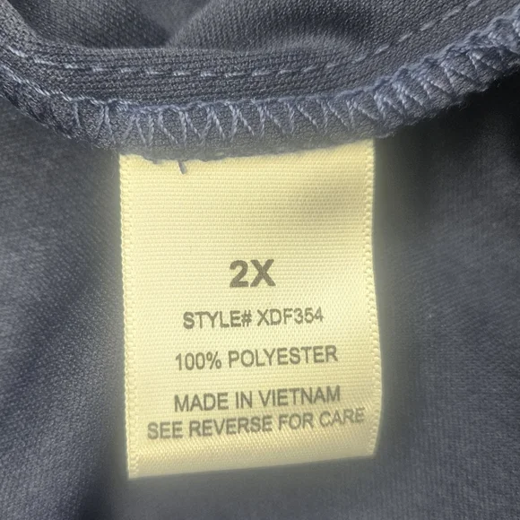 Always Indigo Faux Wrap Flowy Floral Maxi Dress 2X NWT 24 PTP Navy Pink Floral - Picture 12 of 12